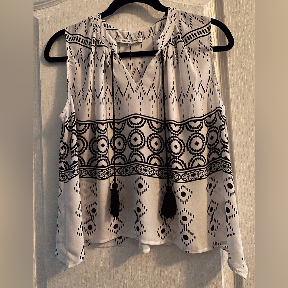 White flowy tank
